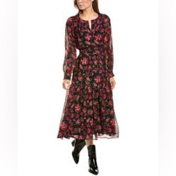 10 Crosby Derek Lam Dresses & Skirts - NWT Derek Lam 10 Crosby Tracy Black Floral Printed Midi Dress, Size 14